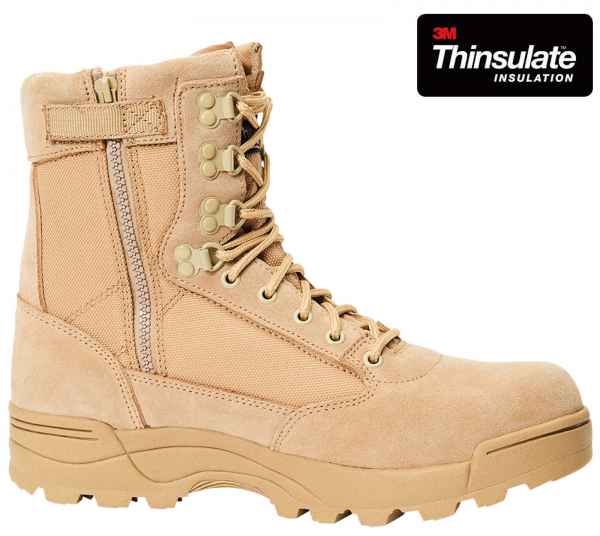 Brandit ZIPPER Tactical Boot 9017 Taktische Militärische Side Zip Stiefel Wildleder Leder