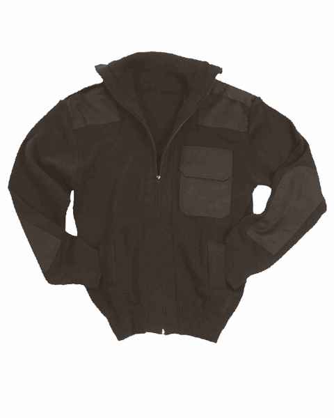 Mil-Tec STRICKJACKE MILTEC 80/WOLLE 20/POLYACRYL SCHWARZ Strickjacke