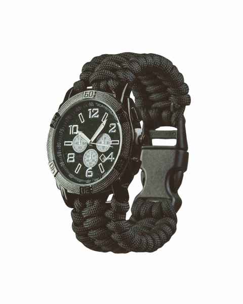 Mil-Tec ARMY UHR PARACORD SCHWARZ Analoguhren