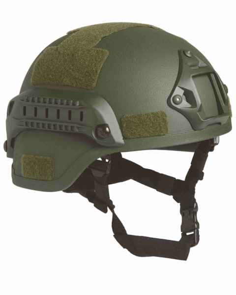 Mil-Tec US GEFECHTSHELM MICH 2000 W/RAIL OLIV Helm