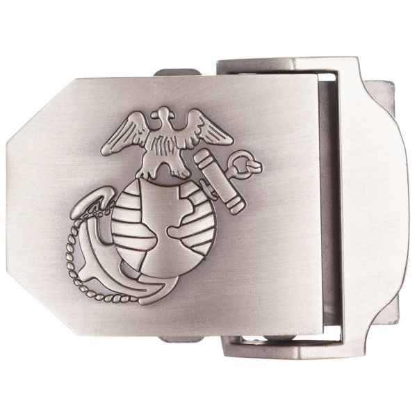 MFH USMC Gürtelschloss silber Metall ca. 4 cm