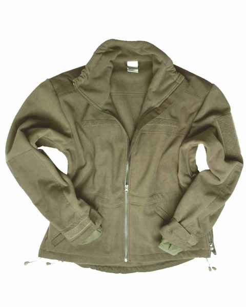 Mil-Tec WINDPROOF JACKE FLEECE OLIV Fleecejacke