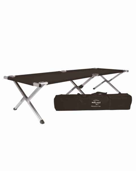 Mil-Tec FELDBETT US TYP ALU M.TA.190X65 CM SCHWARZ Feldbett Outdoor Campen