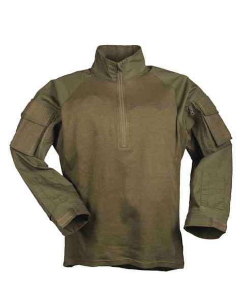 Mil-Tec COMBAT SHIRT FLAMMH.ISO11612 OLIV Sweatshirt Langarmshirts