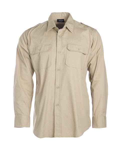 Mil-Tec TROPENHEMD 1/1 ARM COTTON KHAKI Freizeit