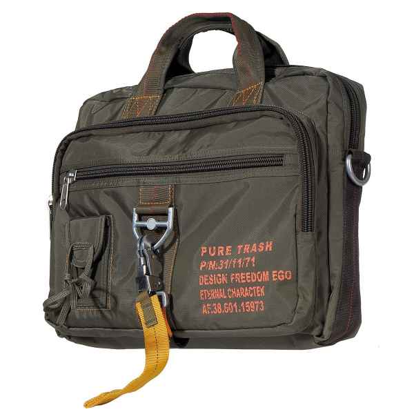 PureTrash Handtasche mit Schultergurt gross PT Karabinerhaken