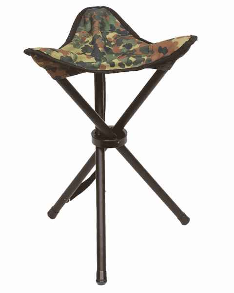 Mil-Tec DREIBEIN KLAPPHOCKER FLECKTARN Stuhl Camping Outdoor