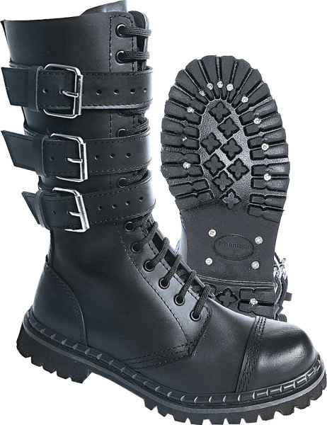 Brandit Phantom Boots Buckle 9005 Gothic Stiefel Rangers Army Boots Springerstiefel