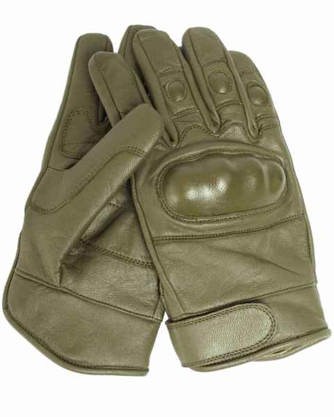 Mil-Tec TACTICAL GLOVES LEDER OLIV Fingerhandschuh Handschuh