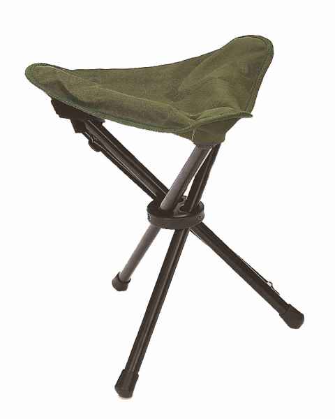 Mil-Tec DREIBEIN KLAPPHOCKER OLIV Stuhl Camping Outdoor