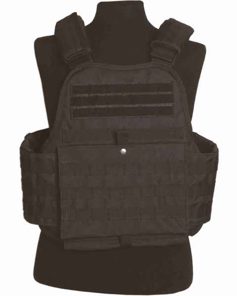 Mil-Tec PLATE CARRIER WESTE SCHWARZ Weste