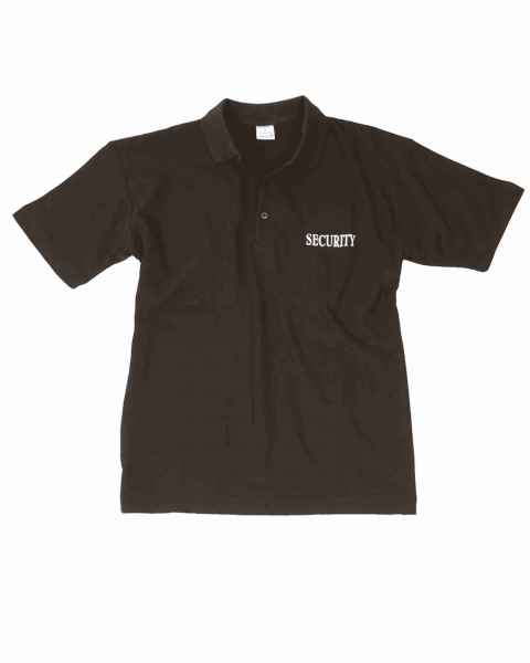 Mil-Tec SEC POLOSHIRT SCHWARZ M.DRUCK Poloshirts