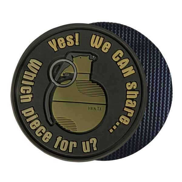 Helikon-Tex WE CAN SHARE Grenade Patch PVC Grey Abzeichen Army