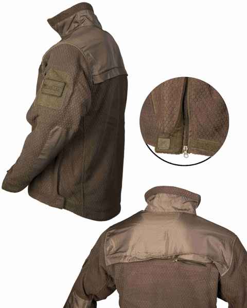 Mil Tec Structure Fleecejacke Warme Taktische Outdoor Reissverschlusstaschen Oliv main image 0
