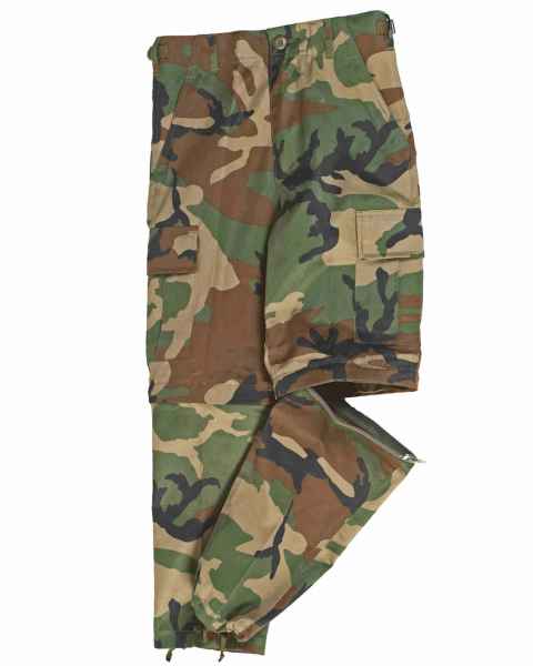 Mil-Tec US ZIP-OFF BDU HOSE KIDS WOODLAND Kinder