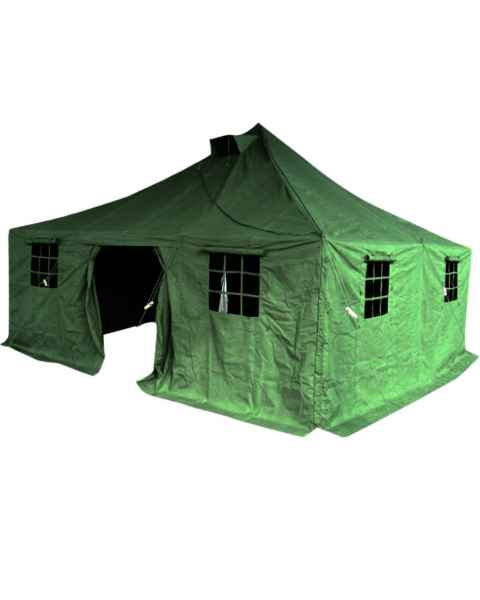 Mil-Tec ARMEEZELT PE/CANVAS 4,8X4,8 M OLIV Zelt Outdoor Camping