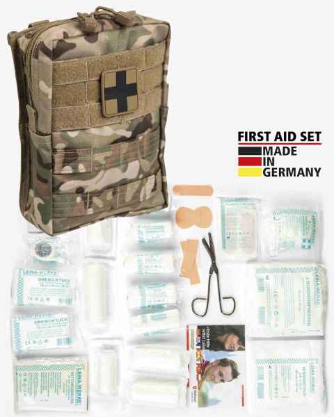 Mil-Tec FIRST AID SET LEINA PRO.43-TLG.LG MULTITARN Erste Hilfe