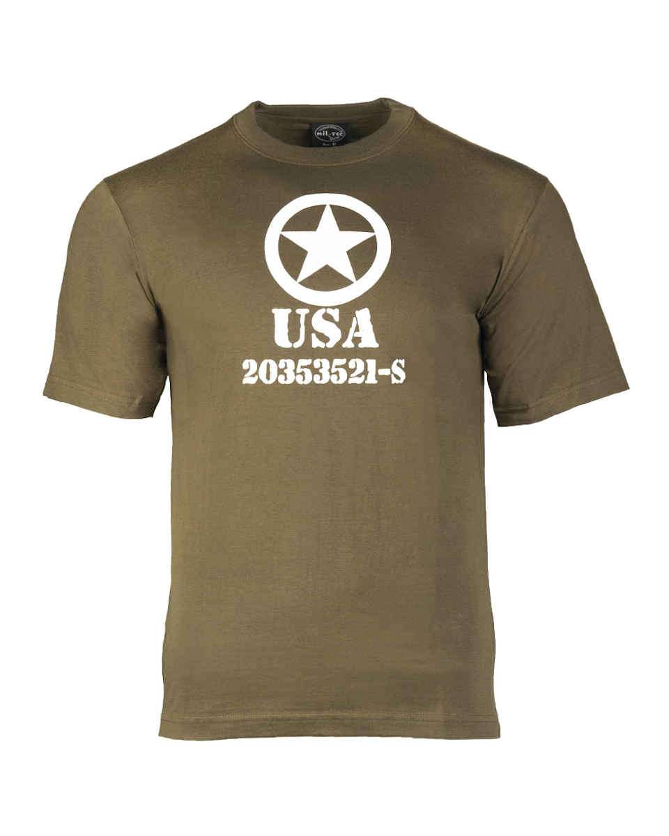Mil-Tec T-SHIRT M.DRUCK ALLIED STAR OLIV T-Shirt print | Shirts  