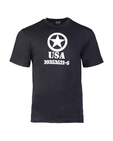 Mil-Tec T-SHIRT M.DRUCK ALLIED STAR SCHWARZ T-Shirt print