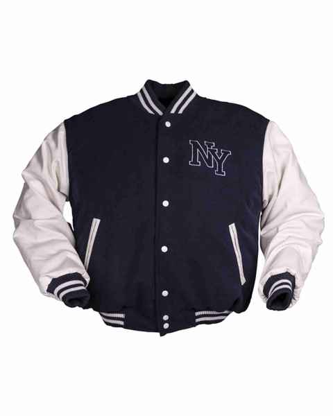 Mil-Tec NY BASEBALL JACKE M.PATCH NAVY/WEISS Outdoorjacke Jacke