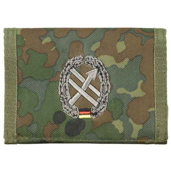 MFH Bundeswehr Geldbörse flecktarn PSV Klettver. Ausweisf.