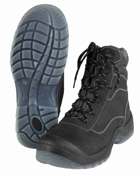 Mil-Tec WORK BOOTS HIGH KST.KAPPE SCHWARZ Bootsschuhe Schuhe