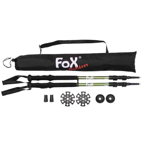 FoxOutdoor ALU Trekkingstöcke Lusen Schaumstoff-Griff Tragebeutel