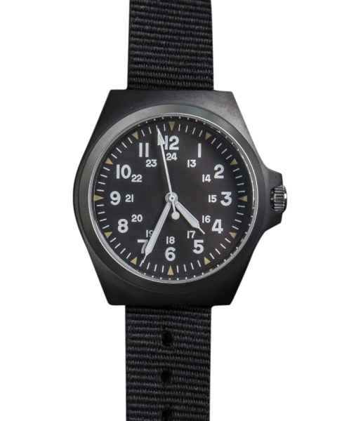 Mil-Tec ARMY UHR US-STYLE S/STEEL IP SCHWARZ Analoguhren