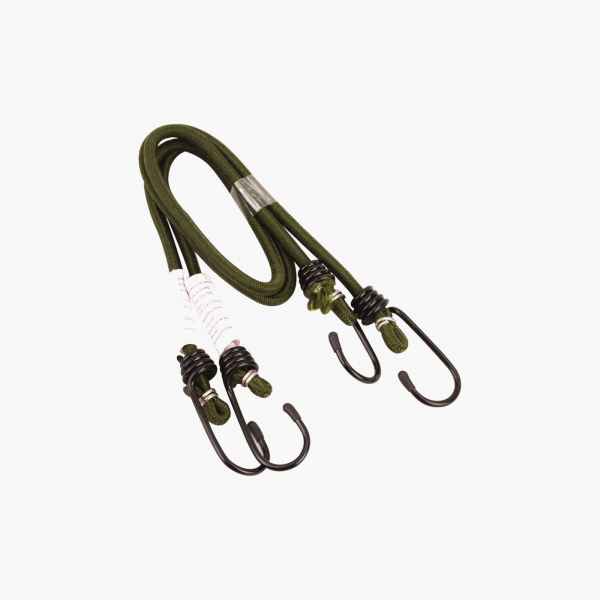 Highlander Spanngummi mit Haken CS170 6MMX60CM OLIVE BUNGEE (2 PACK)