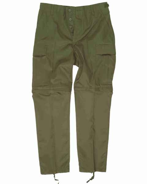 Mil-Tec ZIP-OFF FELDHOSE TYP BDU OLIV Cargohose