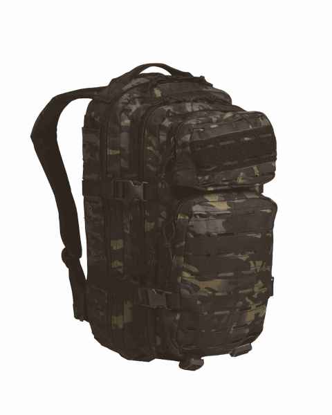 Mil-Tec US ASSAULT PACK SM LASER CUT MULTITARN BLACK Rucksack Tasche