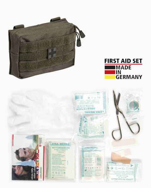 Mil-Tec FIRST AID SET LEINA PRO.25-TLG.SM OLIV Erste Hilfe