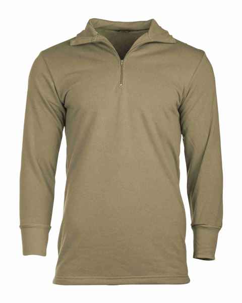 Mil-Tec BW TRIKOTHEMD M.RV PLÜSCH OLIV Sweatshirt