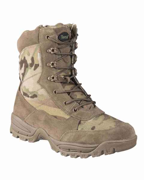 Mil-Tec TACTICAL BOOT M.YKK ZIPPER MULTICAM Stiefel Schuhe