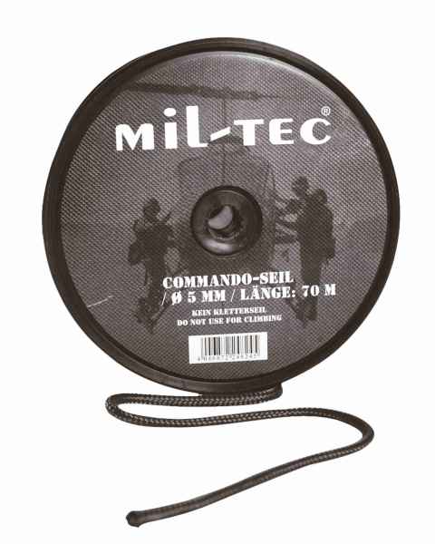 Mil-Tec COMMANDO-SEIL SCHWARZ 5MM 70M ROLLE Seil