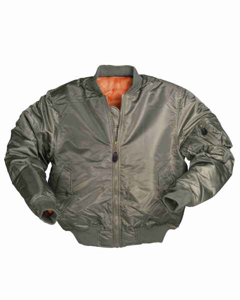 Mil-Tec US FLIEGERJACKE TYP MA1 PES OLIV Outdoorjacke Jacke