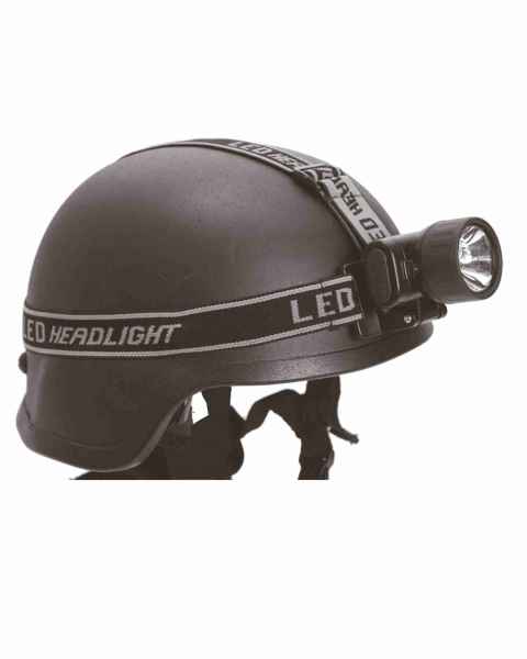 Mil-Tec KOPFLAMPE 3 LED PLUS 1 SCHWARZ Leuchte Lampe