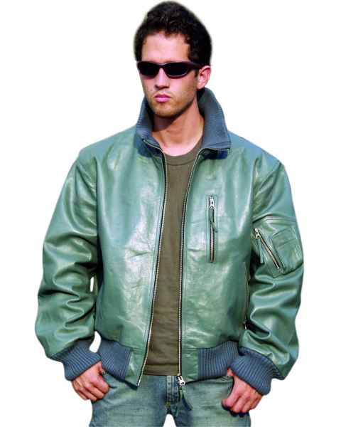 Mil-Tec BW LEDERJACKE FLIEGER GRAU Lederjacken