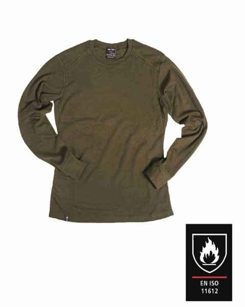 Mil-Tec UNTERHEMD FLAMMH.ISO11612 LANG OLIV Unterhemden Unterwäsche