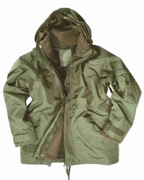 Mil-Tec JACKE NÄSSESCHUTZ M.FLEECEJA.OLIV Outdoorjacke Jacke