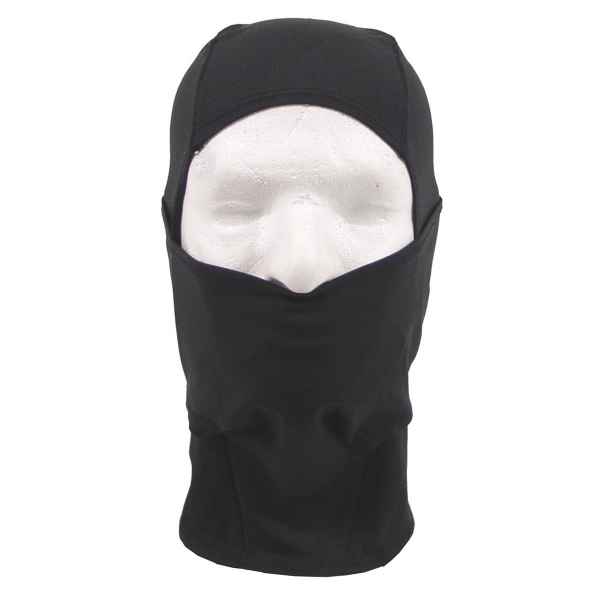 MFH Balaclava Sturmhaube Schlitz dünn schwarz 100 % Elasthan