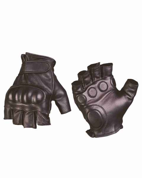 Mil-Tec TACTICAL FINGERLINGE LEDER SCHWARZ Fingerhandschuh Handschuh