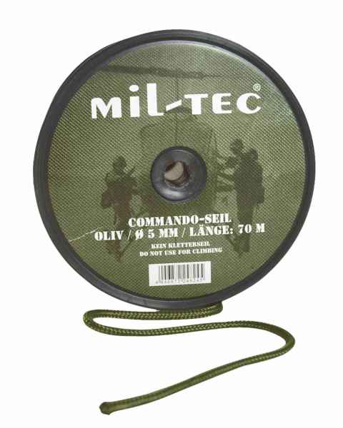 Mil-Tec COMMANDO-SEIL OLIV 5MM 70M ROLLE Seil