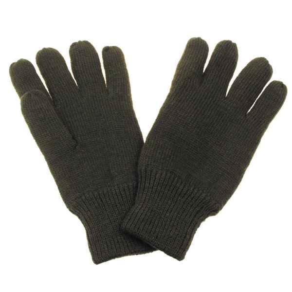 MFH Strick-Fingerhandschuhe Thermo Fütterung oliv