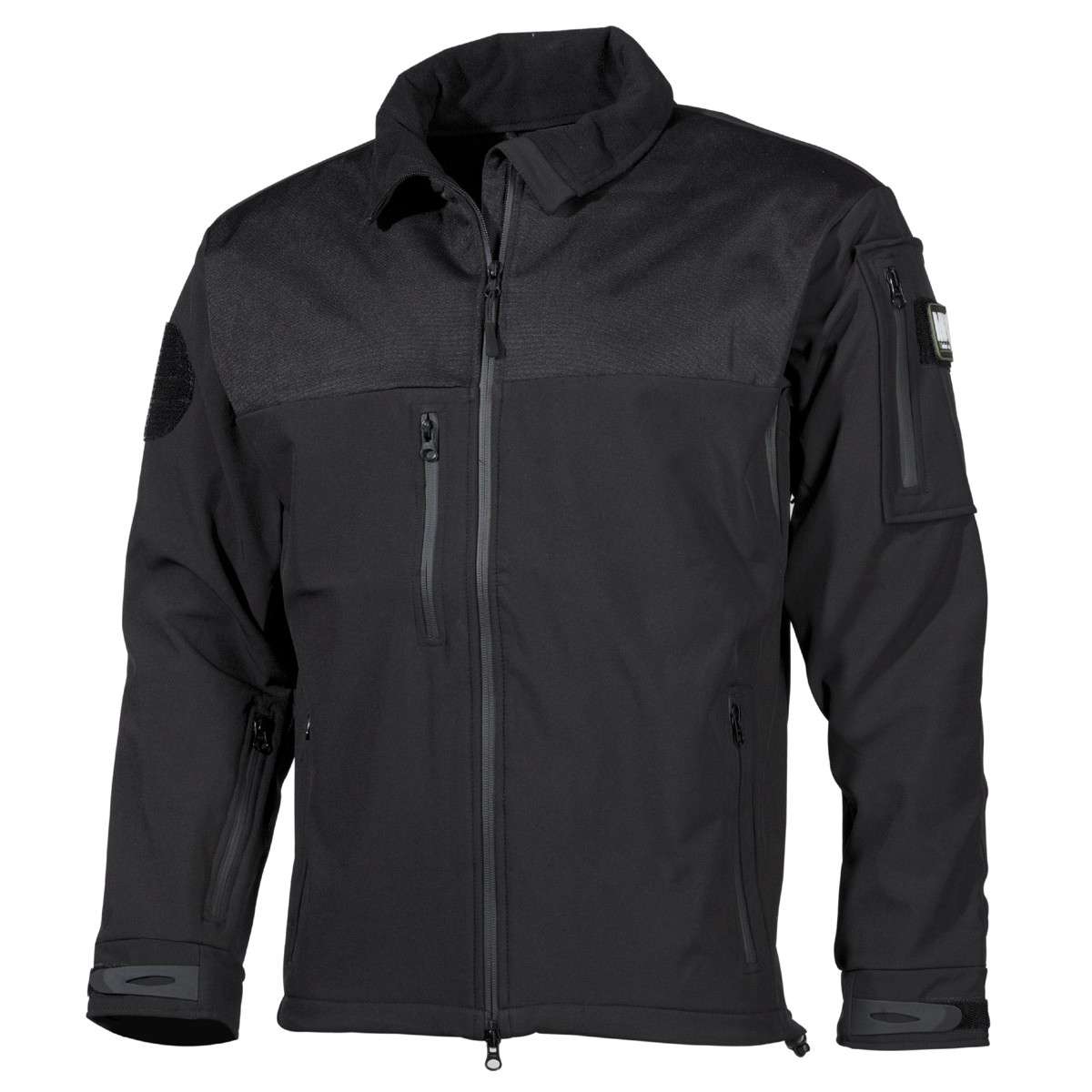 Veste Softshell Militaire MFH High Defence Noir - Neuf Avec étiquettes, Taille Homme