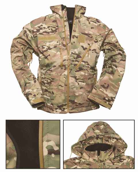 Mil-Tec SOFTSHELL JACKE SCU 14 MULTITARN Softshell