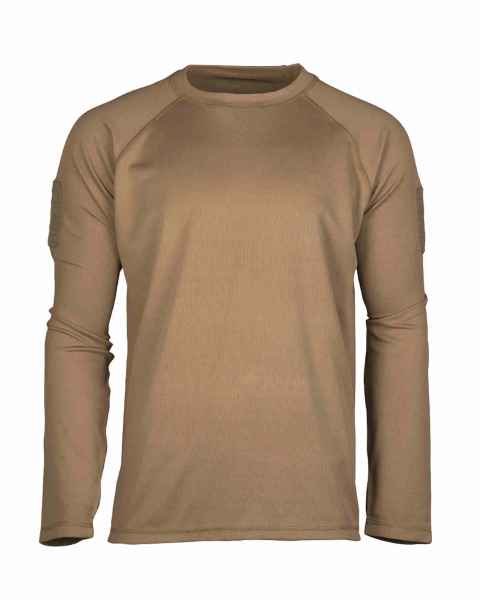 Mil-Tec TACTICAL QUICK DRY Sweatshirt Langarm SHIRT DARK COYOTE